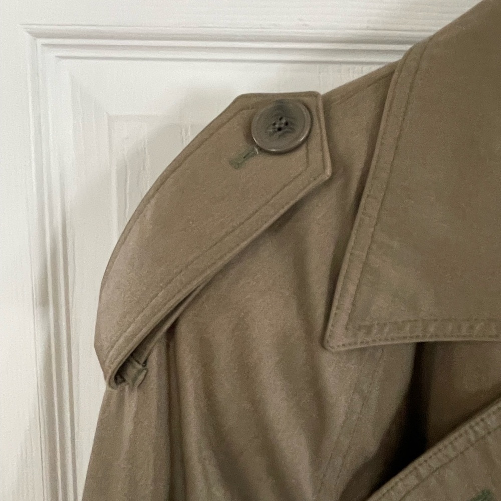 Worthington Womens Olive Green ThermoLite Lined Trenchcoat Size 8 - Picture 5 of 11